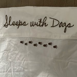 Faceplant Bamboo, Embroidered pillowcase, queen size